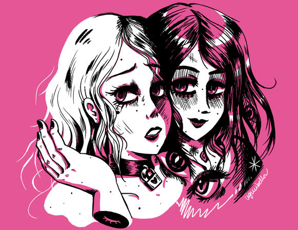 Two Girls (Digital art)